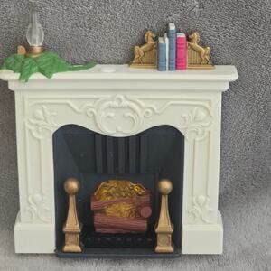 Vintage Loving Family TownHouse Fireplace Replacement Piece With Wiring Works